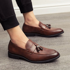 Men Casual Shoes Breathable Loafers Shoes Comfortable Slip On Tassel