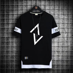 Men T Shirts Streetwear Print T Shirt Casual Short Sleeve Tops Tees