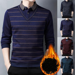 Men Sweater Turn-down Collar Long Sleeve Slim Spring Sweaters Slim