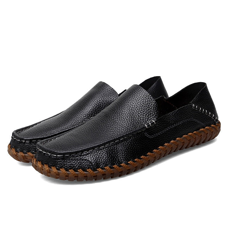 Men Loafers Cow Leather Casual Shoes For Man Soft Spring