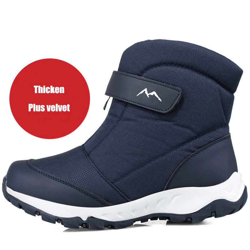 Winter Boots Men High-top Water-resistant Shoes Warm Snow Boots