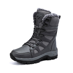 Warm Snow Boots Men Lace Up High Top Boots Waterproof Anti-Slip Ankle Boots