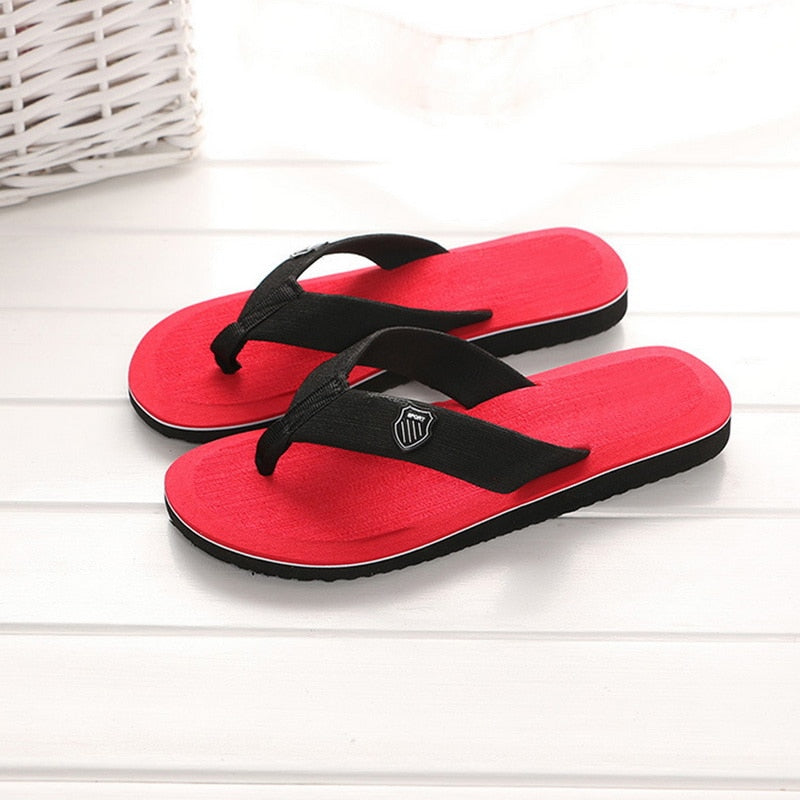 Slippers Men Flip Flops Beach Sandals Non-slip Flat Shoes Slippers Outdoor Slides