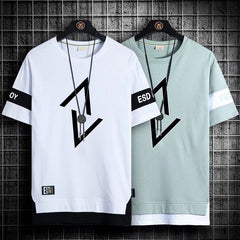 Men T Shirts Streetwear Print T Shirt Casual Short Sleeve Tops Tees