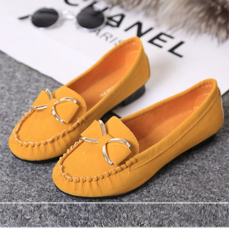 Casual Lofers Women Flat Shoes Ladies Elegant Butterfly-Knot Comfortable Shoes Women Soft Classic Office Shoes