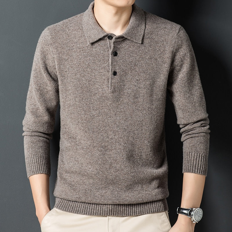 sweater men neck pure wool sweater solid color sweater backing