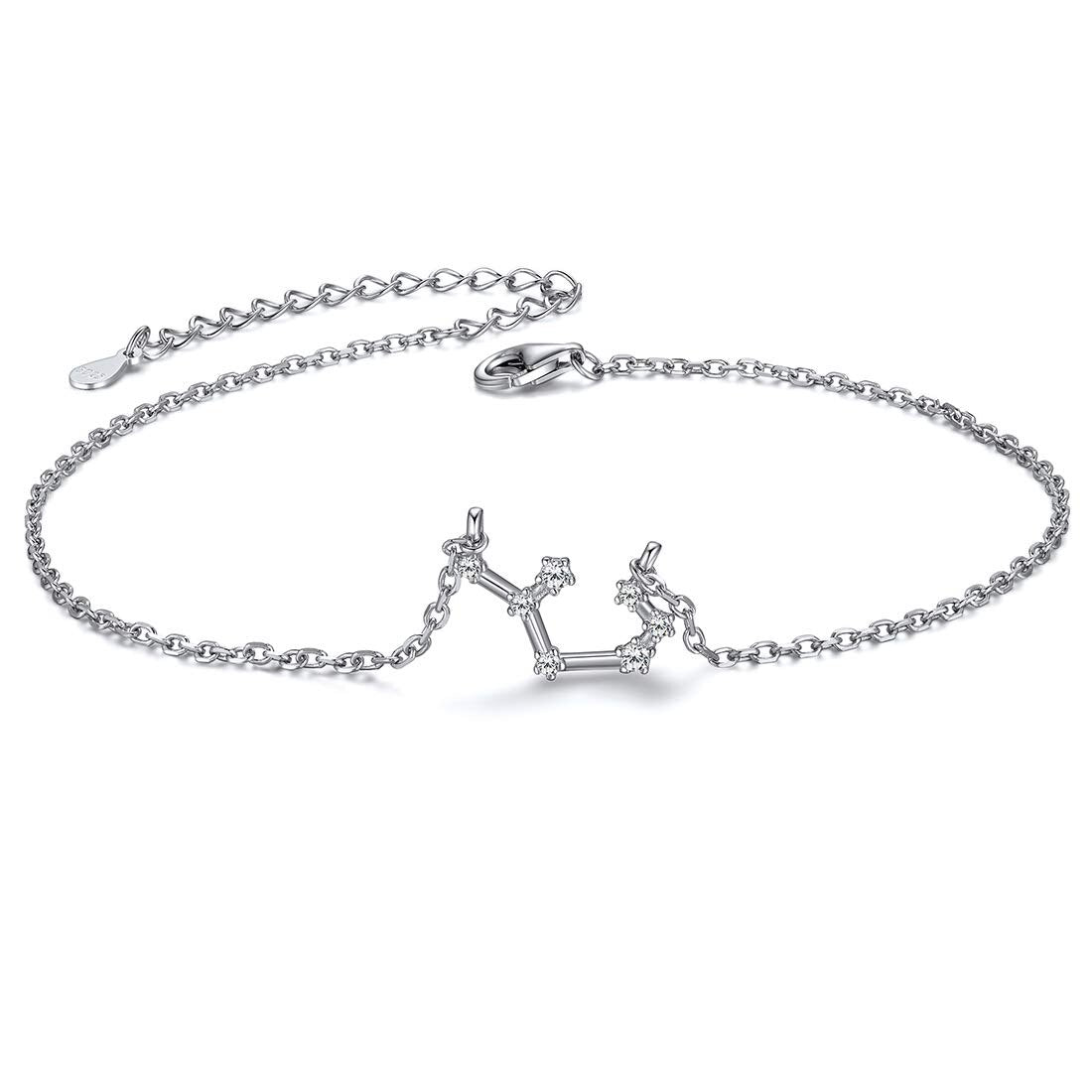 Silver Anklets for Women Constellation