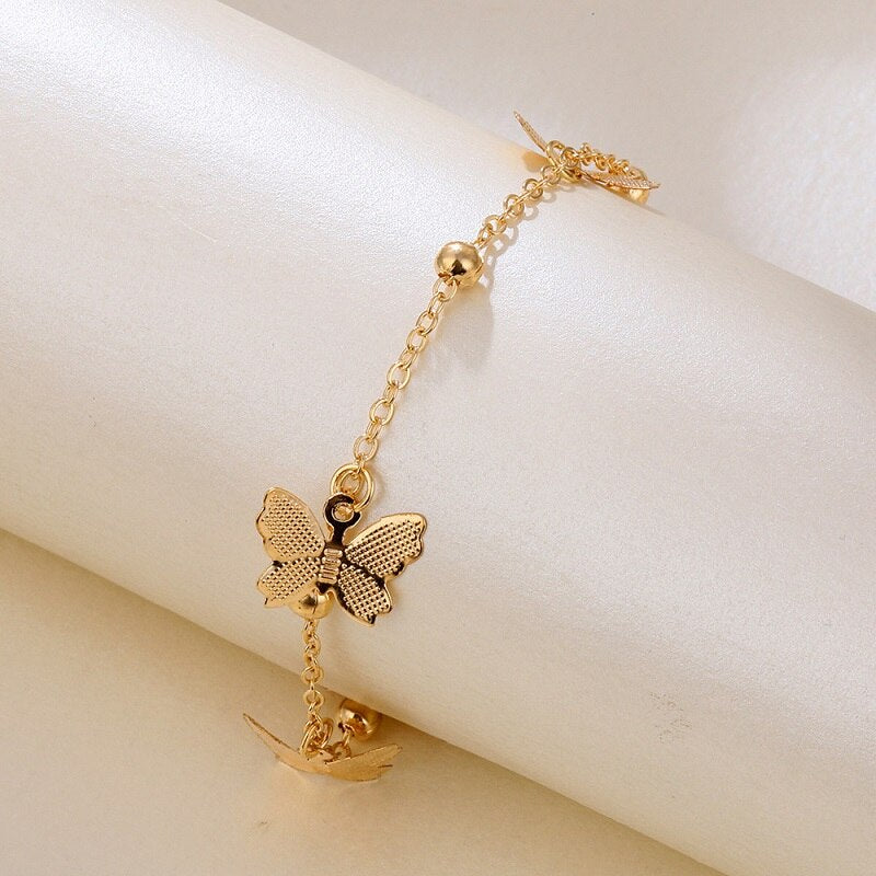 Fashion Butterfly Anklet for Women Foot Jewelry