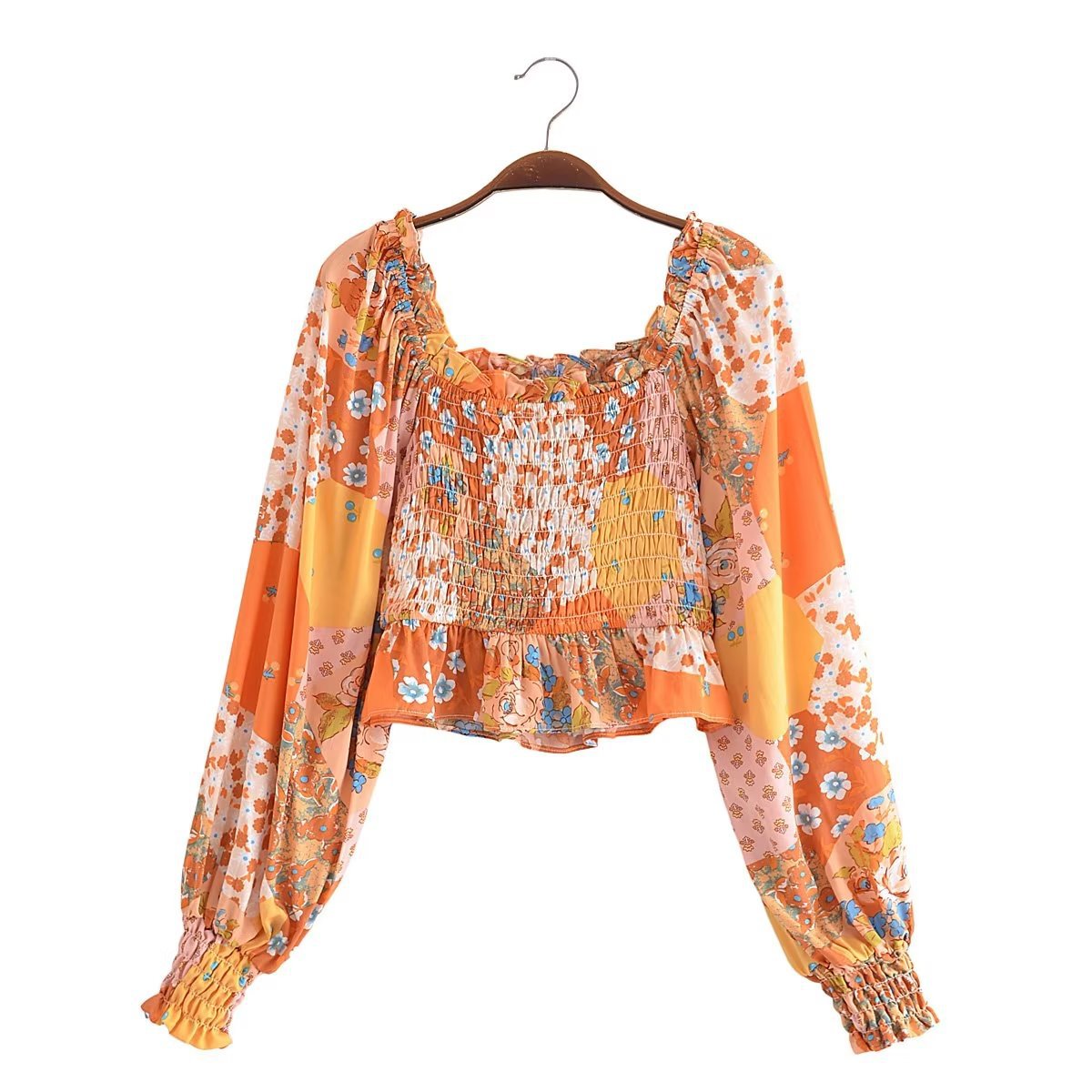 Rayon Cotton Bohemian Style Casual Women Elastic Tops