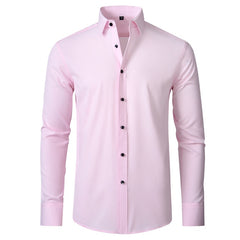 elastic force non-iron men long-sleeved business casual shirt