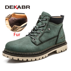 Shoes Men Warm Fur Boots Wear-Resistan Leisure Comfort Boots