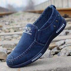 Men Shoes Casual Walking Flats Slip-on Shoes Breathable Lightweight Loafers