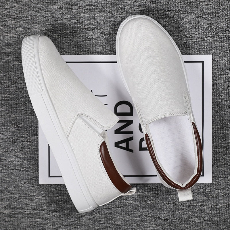 Men Casual Shoes Sneaker Slip-on Flats Non-Leather Shoes