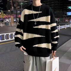 Sweater Pullovers Men College Design Fashion Casual Soft Loose