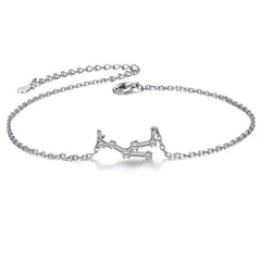 Silver Anklets for Women Constellation