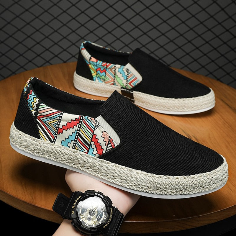 Men Sneakers Casual Summer Low-top Corduroy Shoes Slip-on Shoes