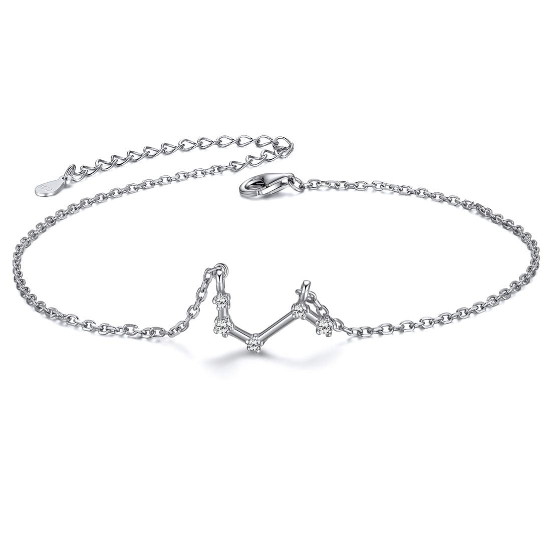 Silver Anklets for Women Constellation