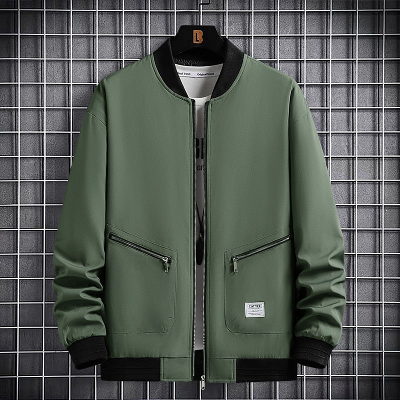 Mens Bomber Jackets Outdoor Windbreaker Baseball Jackets