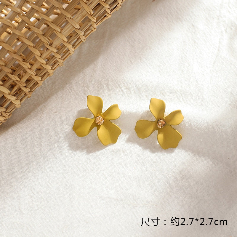 Yellow Lemon Earrings Design Peach Heart Love Sweet Girl Earrings