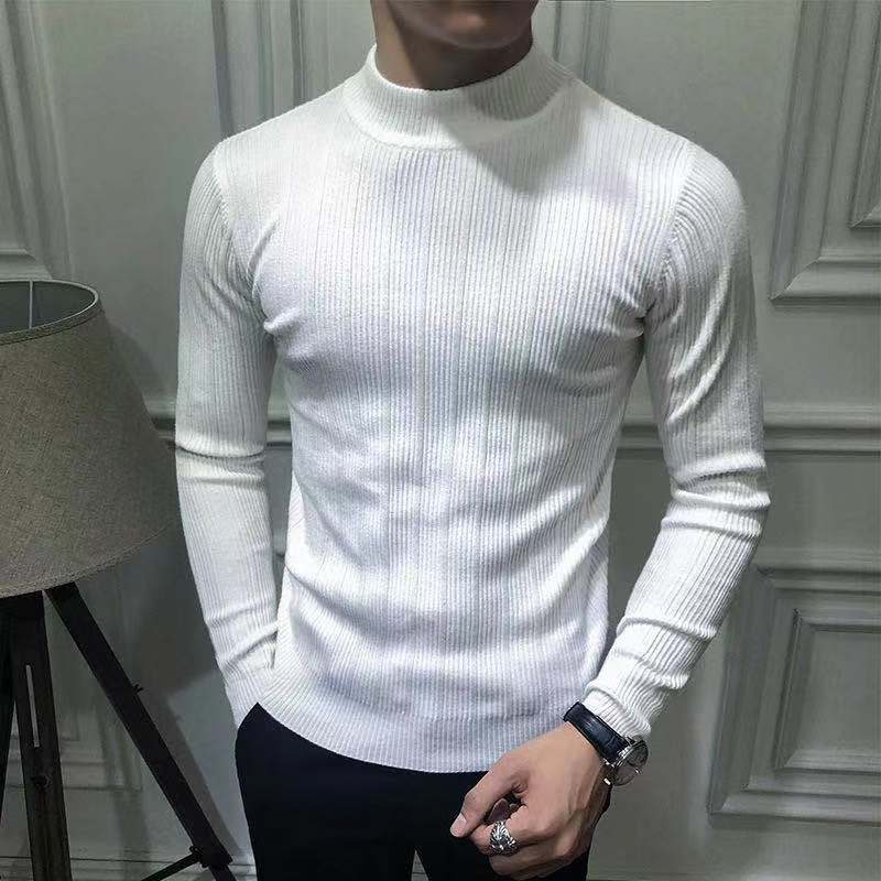 Men Sweater Wool Turtleneck Winter Warm Cotton Pullovers Sweaters