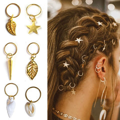 5-50pcs/bag Silver Metal Hair Rings Braid Dreadlocks Bead Hair