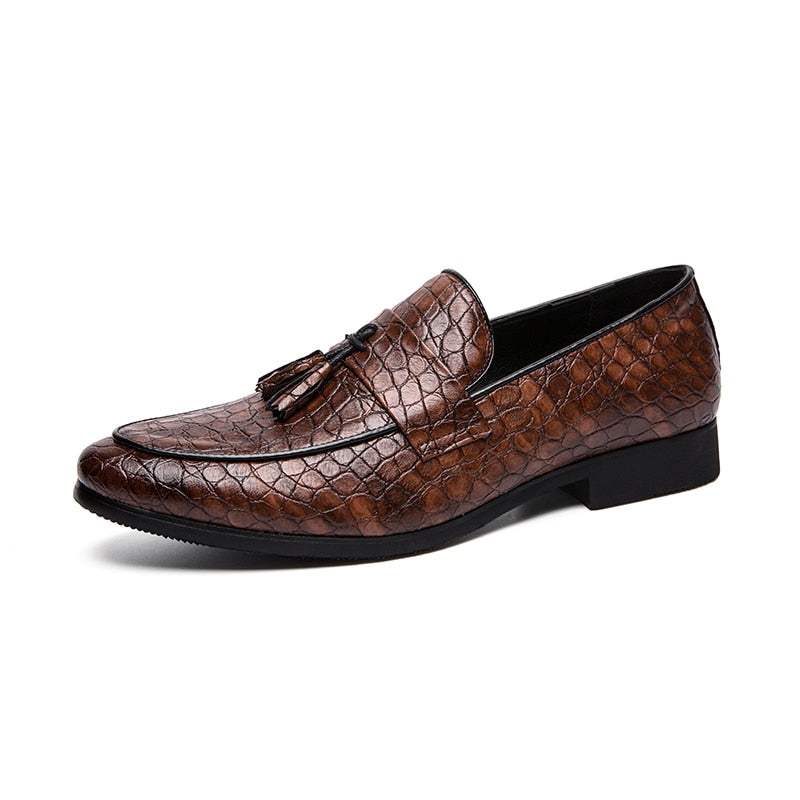 Tassel Pattern Shoes Slip-on Casual Loafers Men's Business Formal Shoes