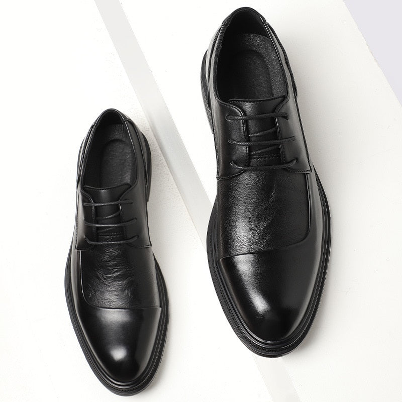 Shoes Formal Business Lace-up Full Grain Minimalist Shoes Men