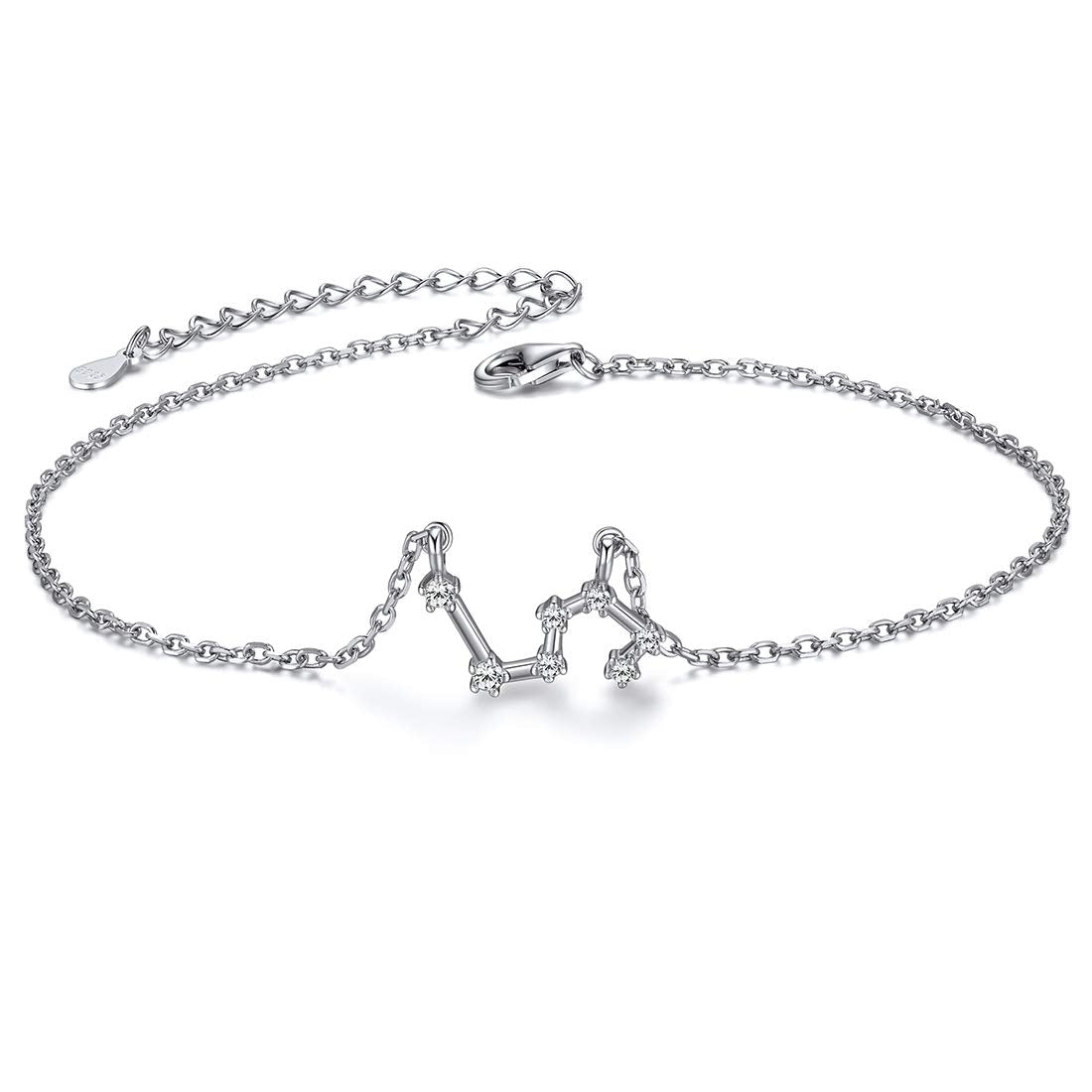 Silver Anklets for Women Constellation