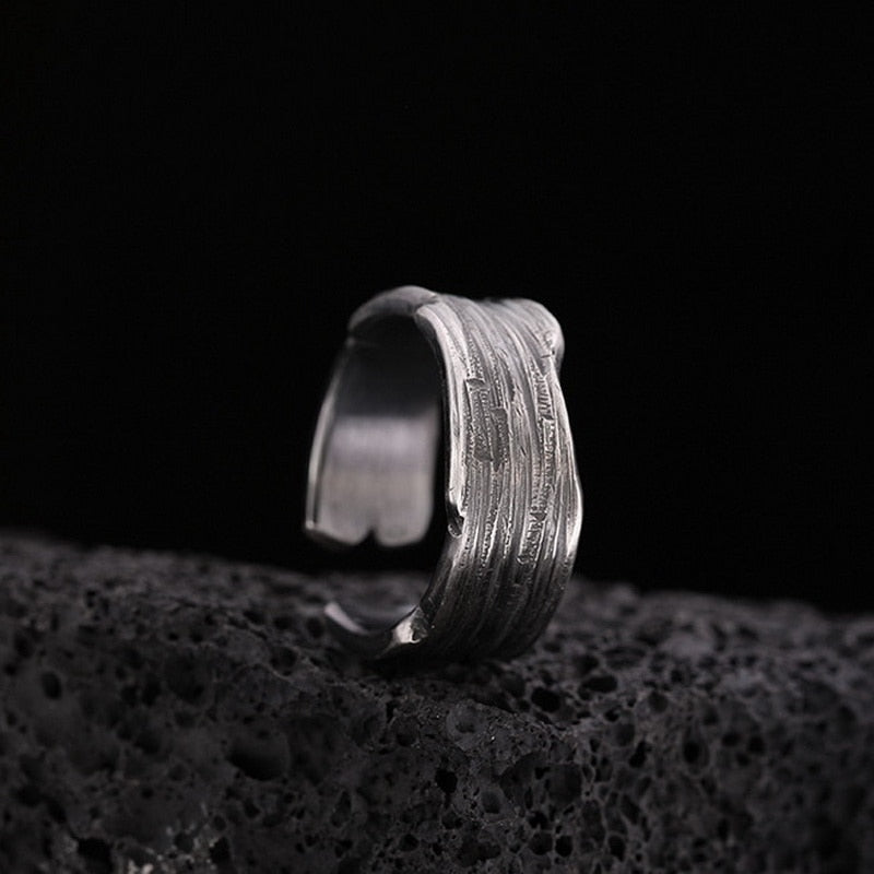 Fashion Silver Color Minimalist Irregular Twined Finger Rings