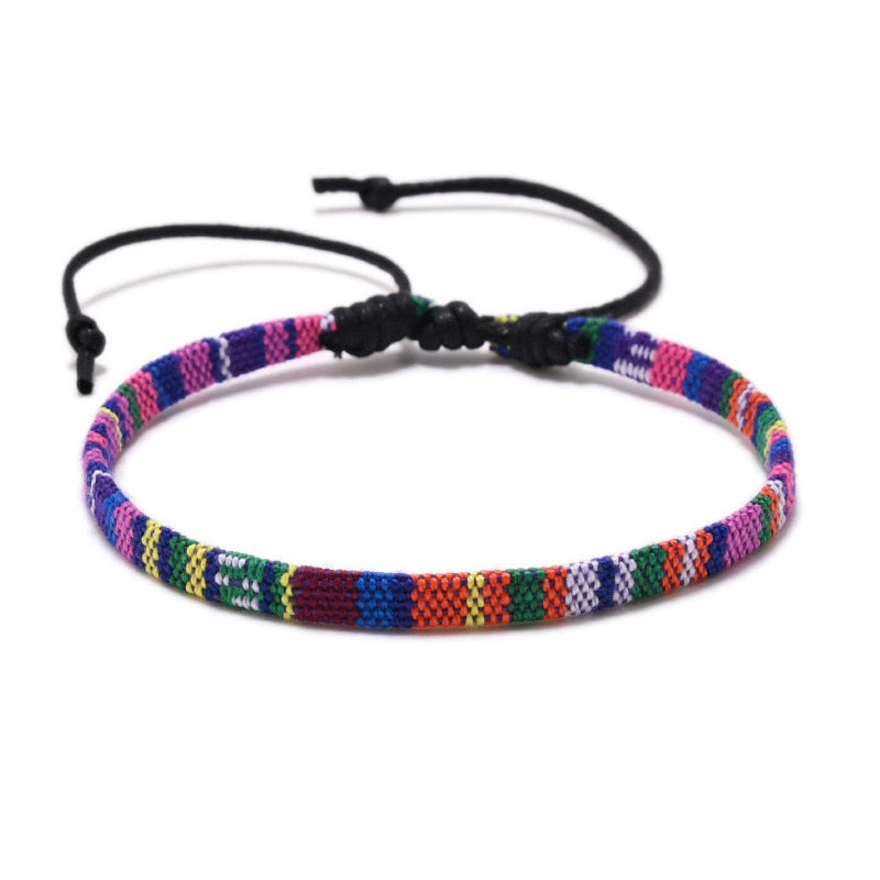 Anklets for Men And Women Braided Rainbow Foot