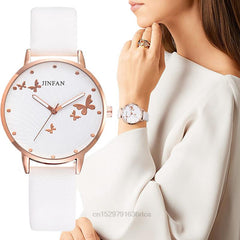 Elegant Simple Butterfly Design Dial Design Ladies Watches