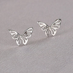 Silver Needles Lovely Mini Stud Earrings Women Cute Heart Star Moon