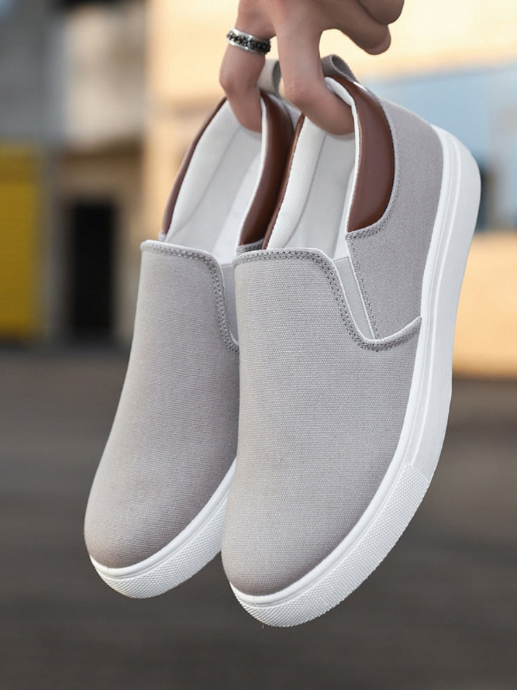 Men Casual Shoes Sneaker Slip-on Flats Non-Leather Shoes