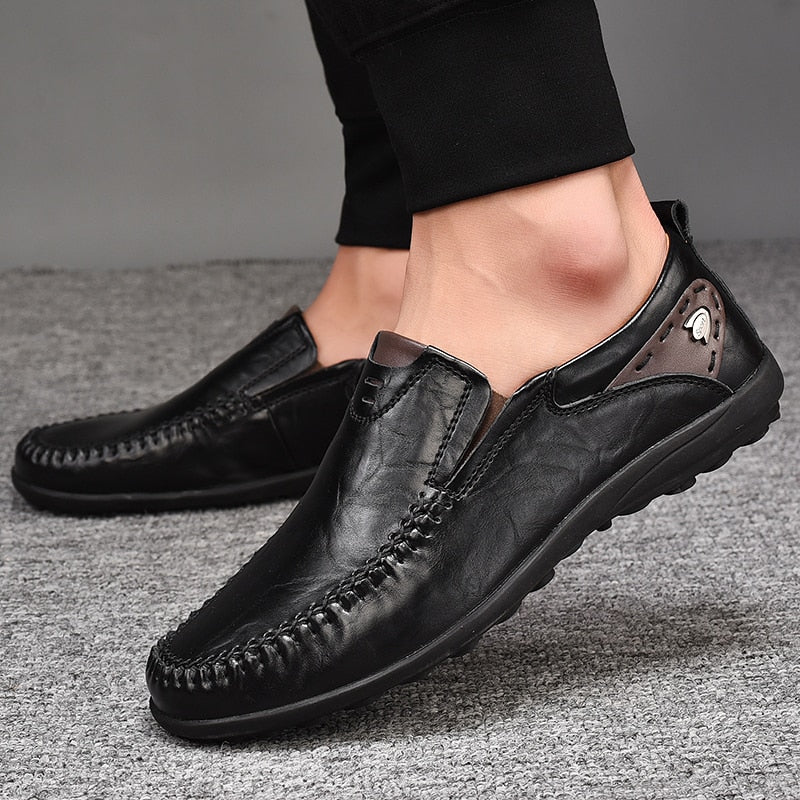 Men Casual Shoes Breathable Slip on Formal Loafers Men Driving Shoes