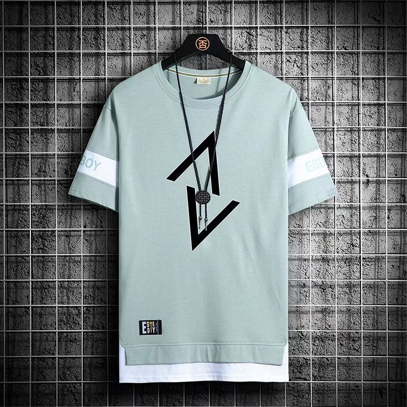 Men T Shirts Streetwear Print T Shirt Casual Short Sleeve Tops Tees