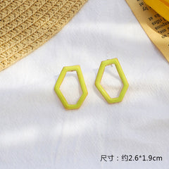 Yellow Lemon Earrings Design Peach Heart Love Sweet Girl Earrings