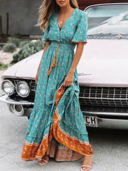 Maxi Boho Dress Women Tassel Bohemian Long Party Dress