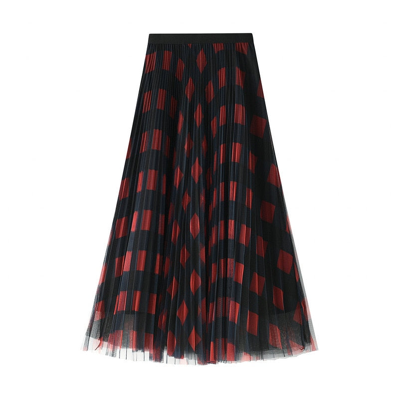 Style Geometric Print Y2K Skirt