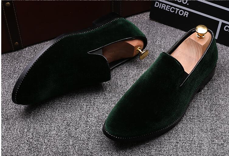 Men Loafers Luxury Brand Shoes Slip on Pointed Toe Fashion