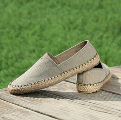 Footwear Flat Shoes Hemp Lazy Flats Men Moccasins Loafers Driving Shoes