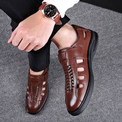 Men's Hollow Hole Sandals Soft Toe Thick Sole