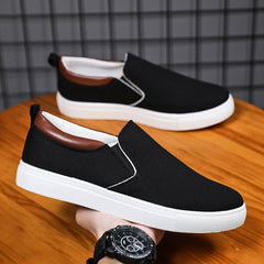 Men Casual Shoes Sneaker Slip-on Flats Non-Leather Shoes