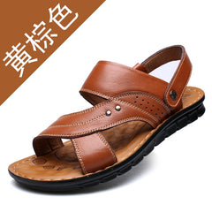 Men's Sandals Beach Shoes Fashion Slippers Stripe Sandals Rubber Shoes