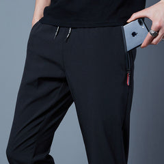 Men's Casual Pants Ice Silk Thin Sports Pants Straight Trousers Quick-drying Pants