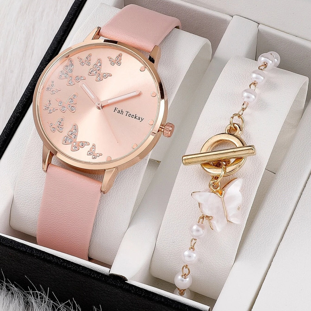 Gaiety Brand Women Watches Leather Rose Gold Dress Female