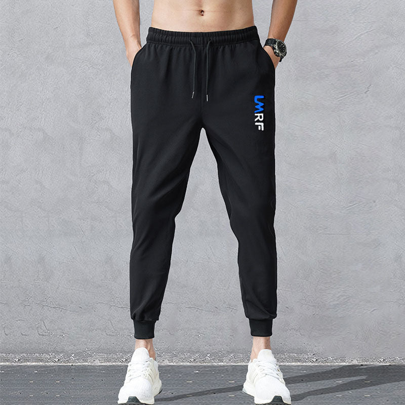 Men's Ice Silk Pants Casual Thin Pants Sports Slim Trousers Loose Pants