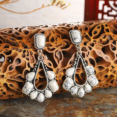 Fashion Retro Colorful 925 silver needle Unique Design Female Earrings