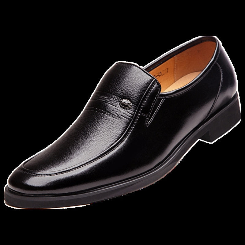 Men Formal Shoes Loafers Dress Breathable Slip on Black Driving Shoes