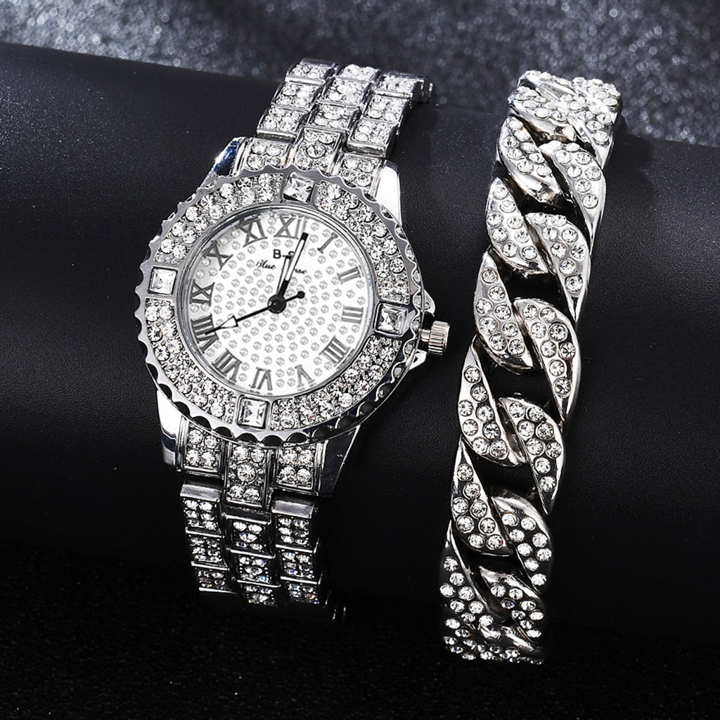 Diamond Women Watches Gold Watch Ladies Wrist Rhinestone