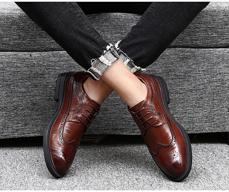 Men Formal Shoes Dress Office Shoes Men Comfortable Loafers Oxford Flat